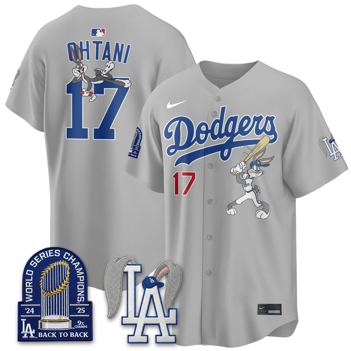 Los Angeles Dodgers Bunny Edition Vapor Jersey - Stitched-Cuztomshoes