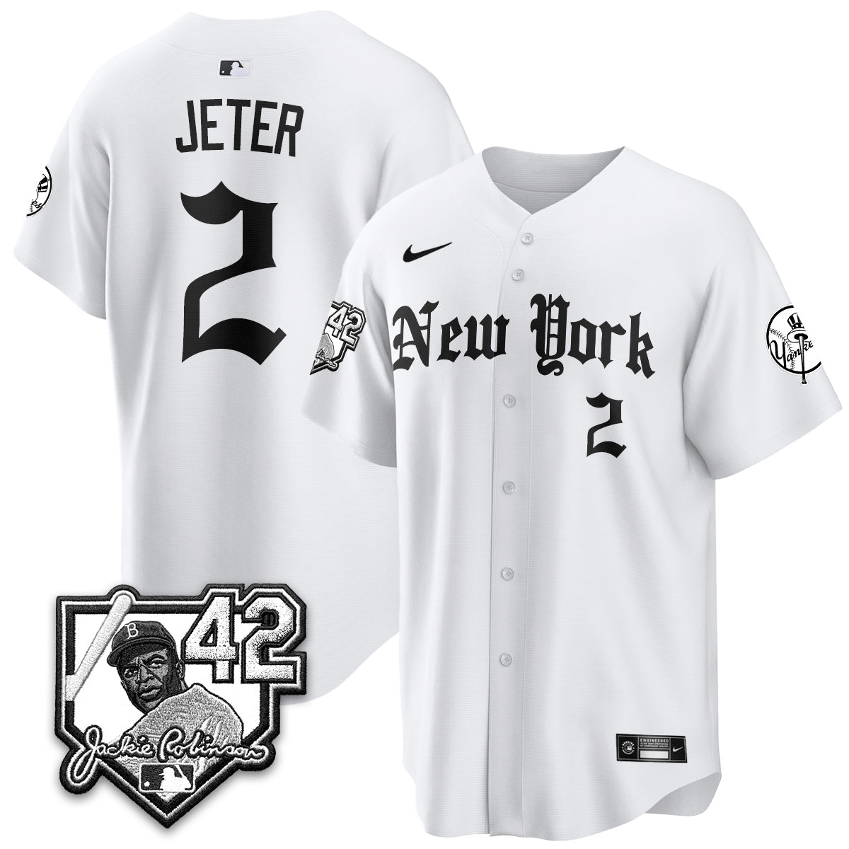 New York Yankees 2026 Jackie Robinson Day Gothic Vapor Limited Jersey - Stitched