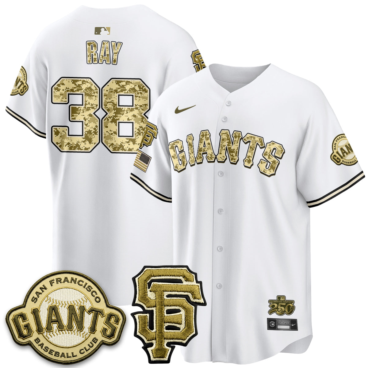 San Francisco Giants 2026 Armed Forces Day Jersey V2 - Stitched