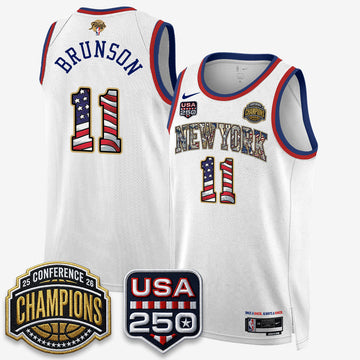 New York Knicks 2026 Basketball  Eastern Conference Champions x Fourth of July Vapor Jersey - Stitched