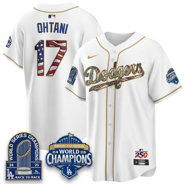 Los Angeles Dodgers 2026 Independence Day USA Vapor Limited Jersey - Stitched-Cuztomshoes