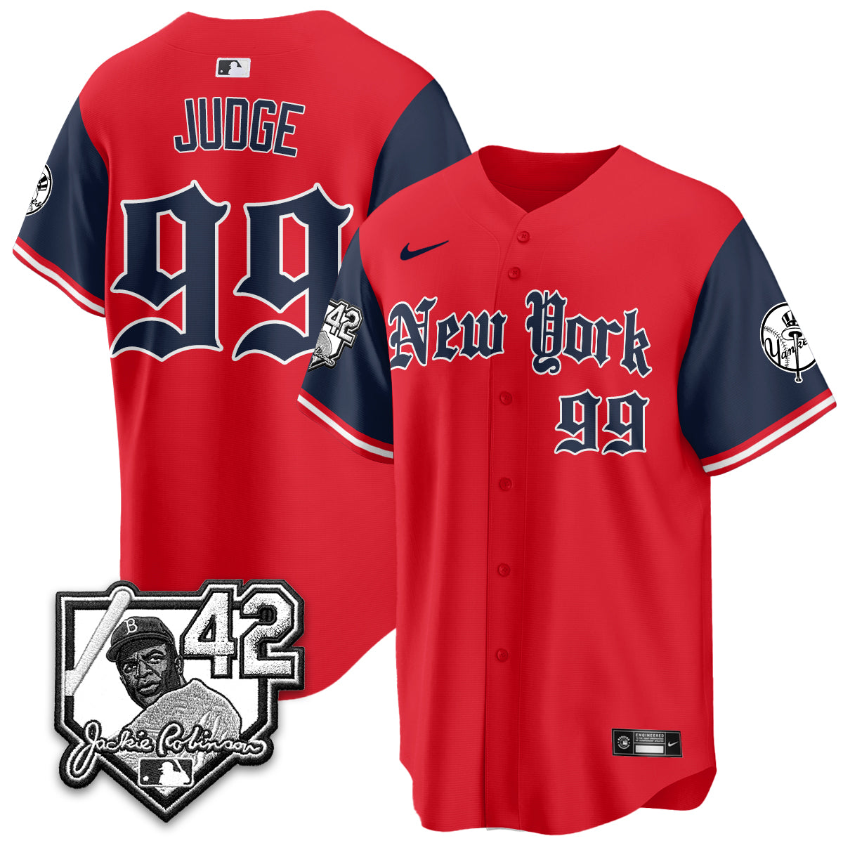 New York Yankees 2026 Jackie Robinson Day Gothic Vapor Limited Jersey - Stitched