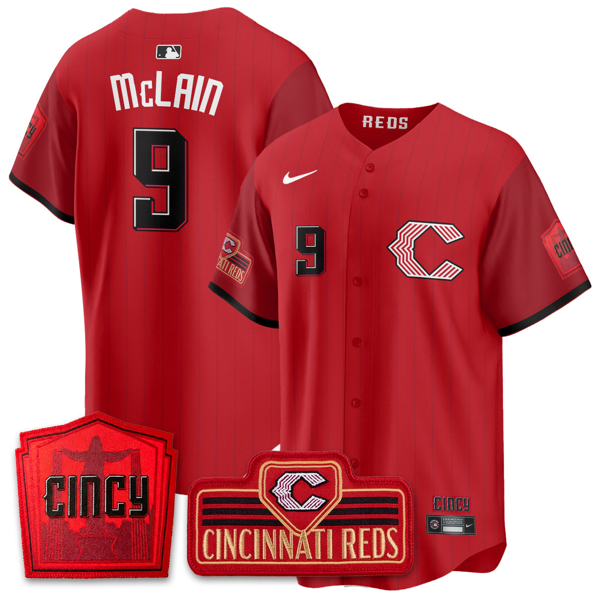 Cincinnati Reds 2026 City Connect Limited Premier Vapor Jersey - Stitched