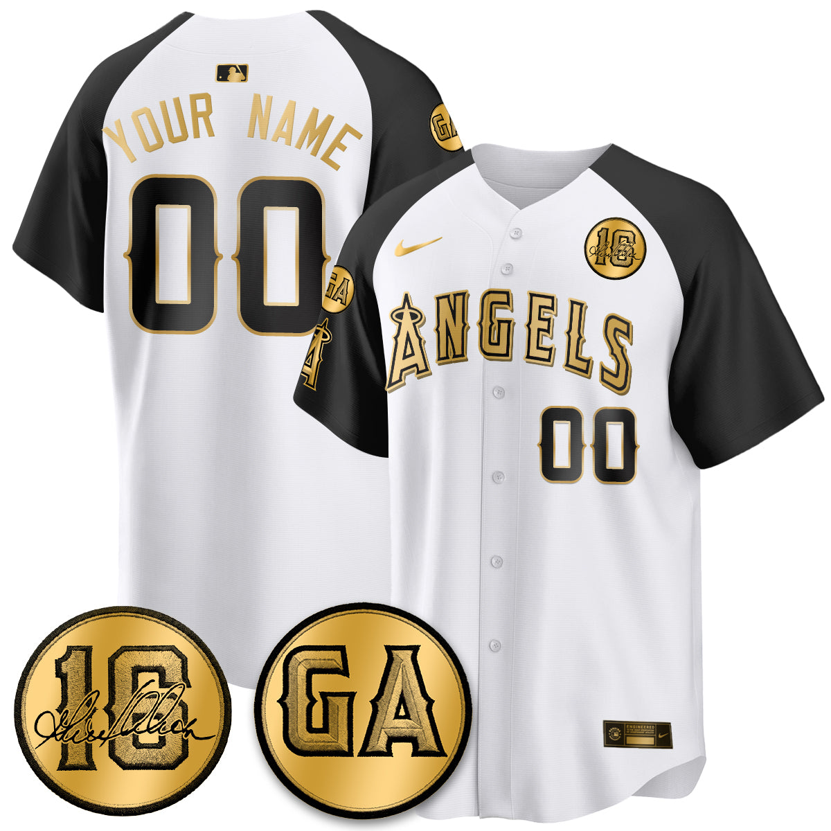 Los Angeles Angels Garret Anderson Tribute Patch Vapor Custom Jersey - Stitched V2-Cuztomshoes