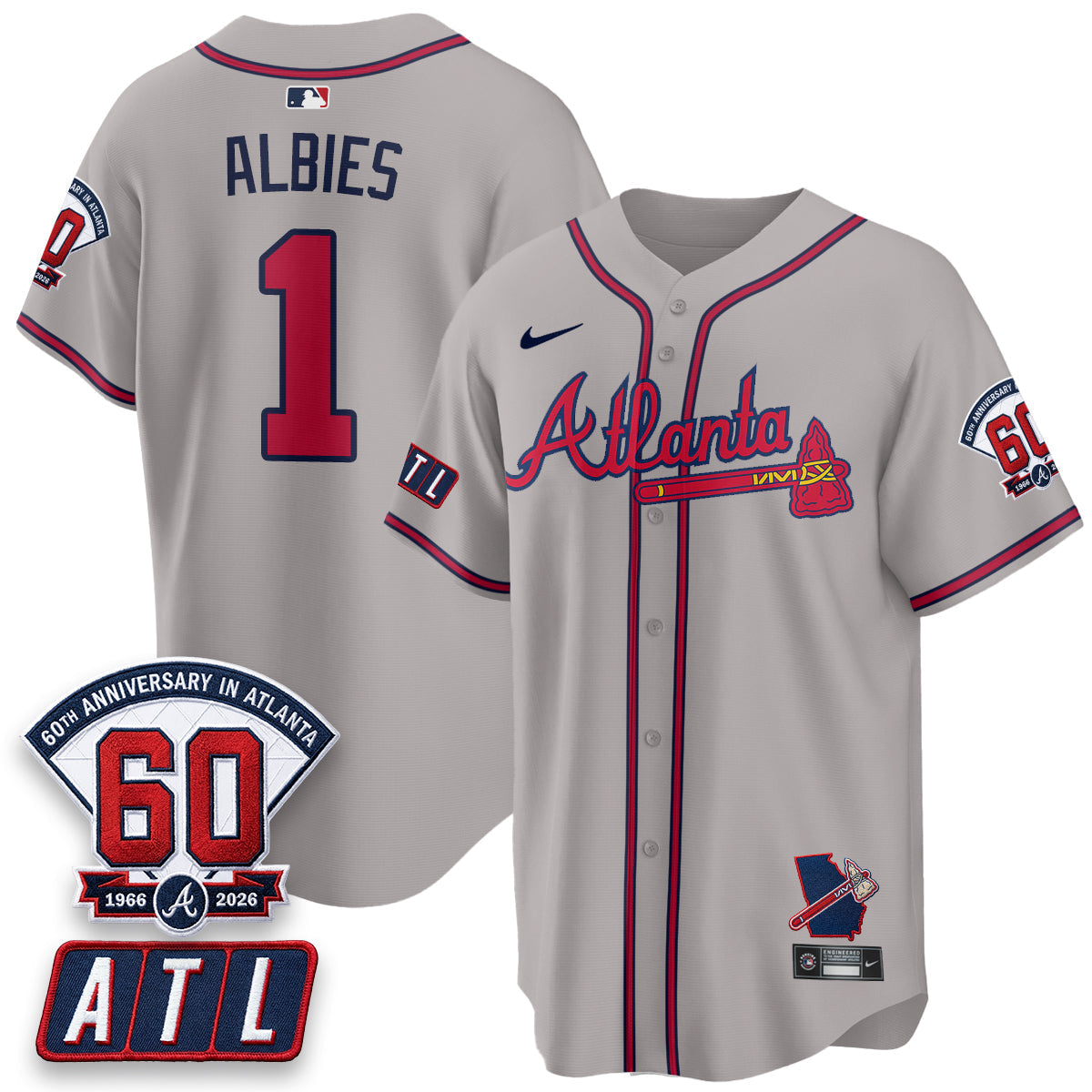 Atlanta Braves 2026 60th Anniversary Vapor Limited Jersey - Stitched