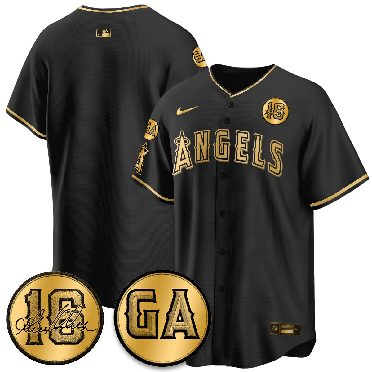 Los Angeles Angels Garret Anderson Tribute Patch Vapor Jersey - Stitched V2-Cuztomshoes