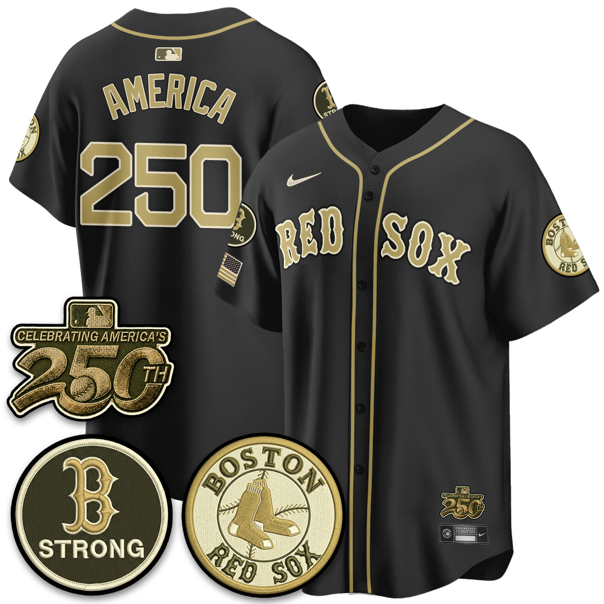 Boston Red Sox 2026 Armed Forces Day Jersey V2 - Stitched