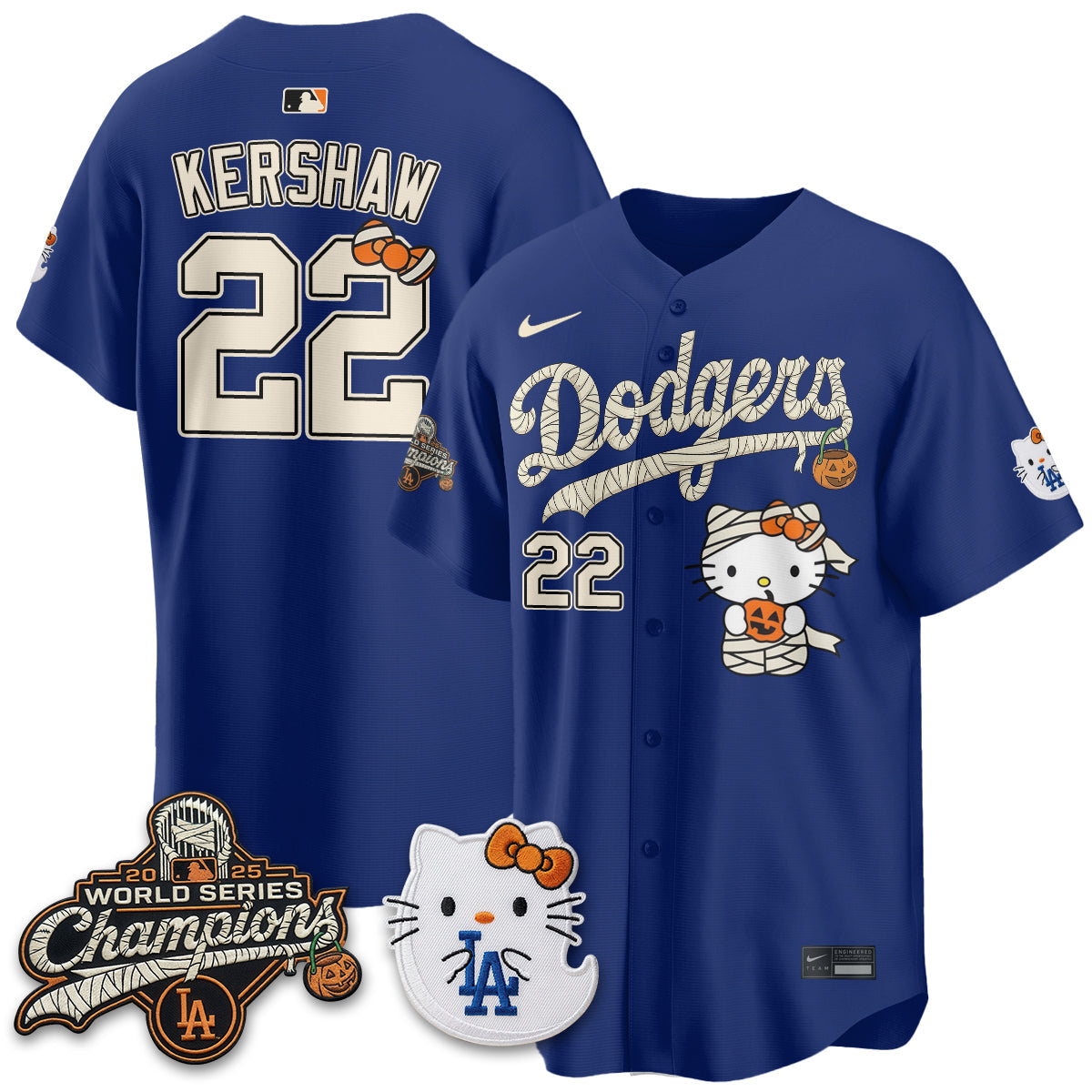 Los Angeles Dodgers Halloween 2026 Vapor Jersey V2- Stitched-Cuztomshoes