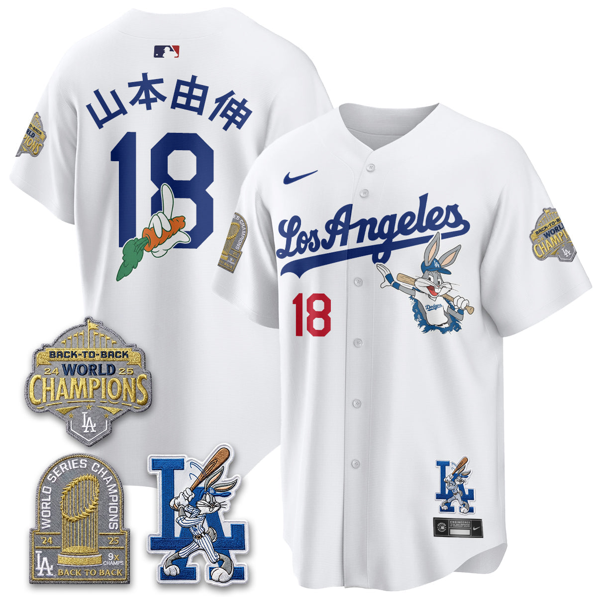 Los Angeles Dodgers Bunny Vapor Limited Jersey - Stitched-Cuztomshoes