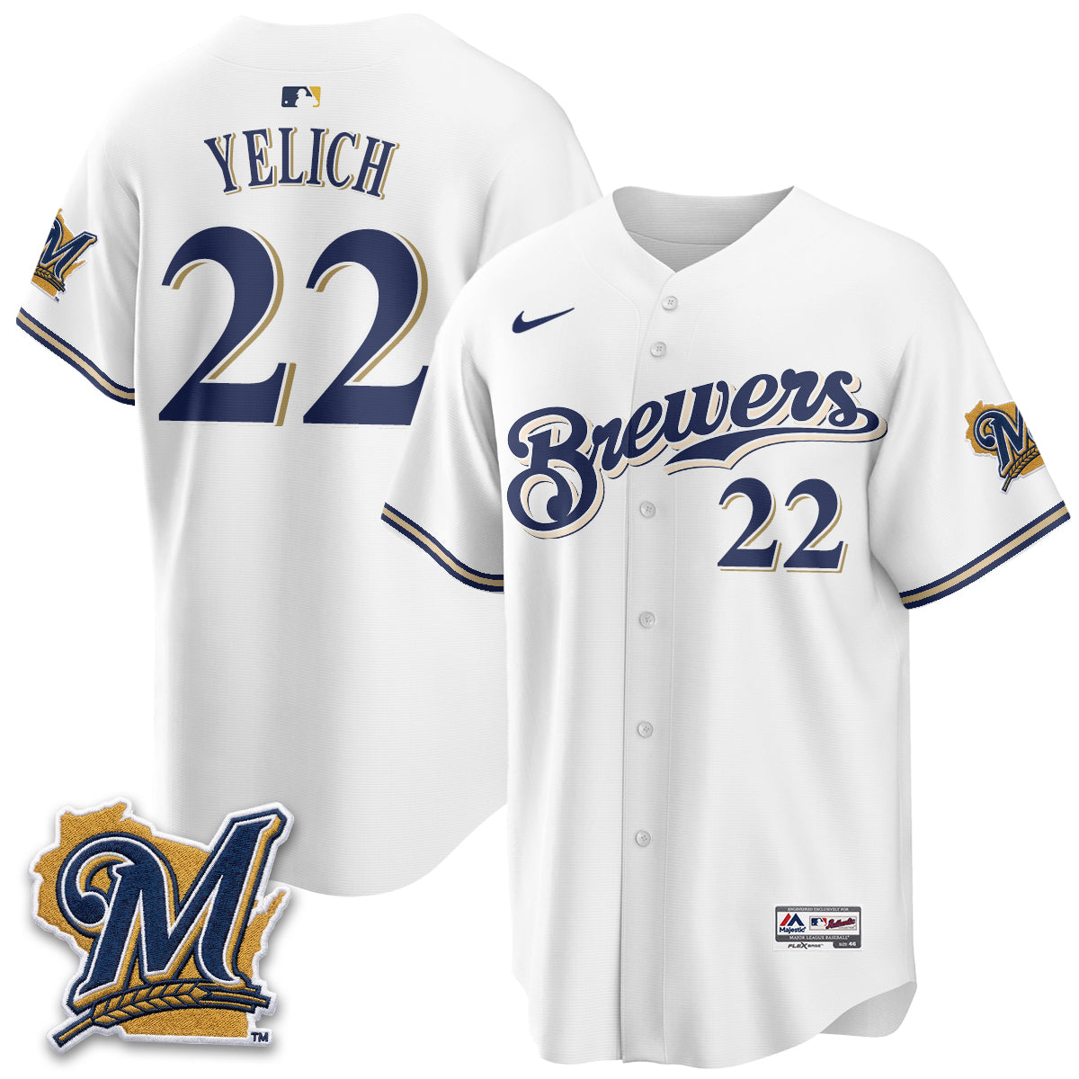 Milwaukee Brewers "Legacy Edition" Vapor Jersey - Stitched-Cuztomshoes