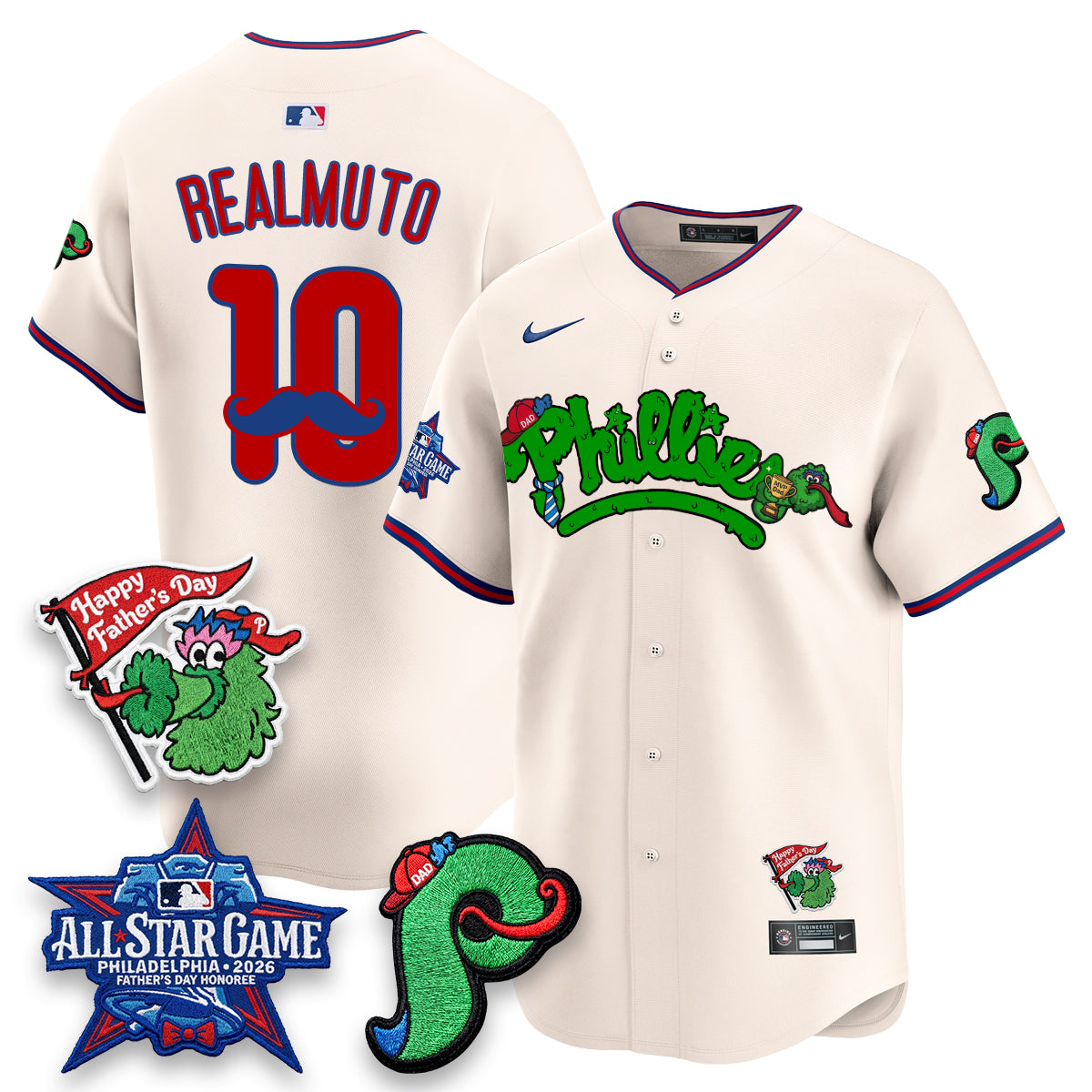 Philadelphia Phillies Happy Father's Day Vapor Jersey - Stitched