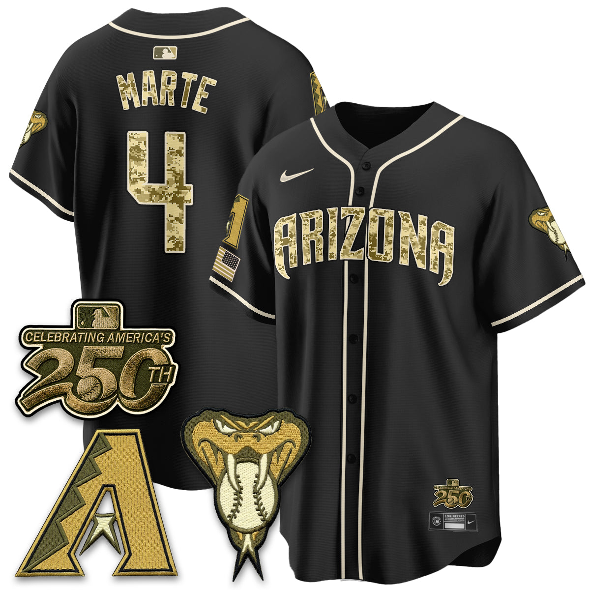 Arizona Diamonbacks Salute to Service 2026 Vapor Premier Limited Jersey - Stitched-Cuztomshoes