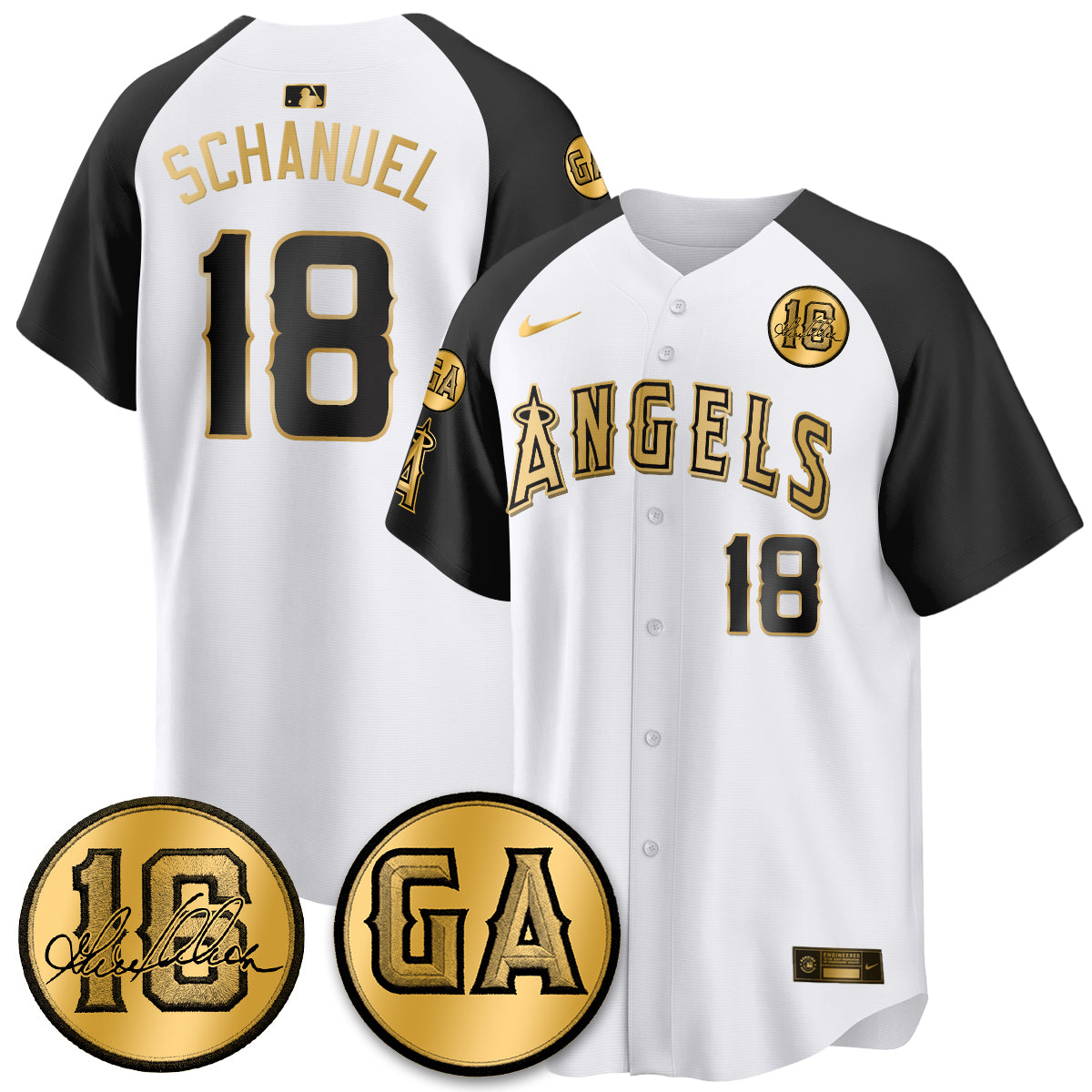 Los Angeles Angels Garret Anderson Tribute Patch Vapor Jersey - Stitched V2-Cuztomshoes