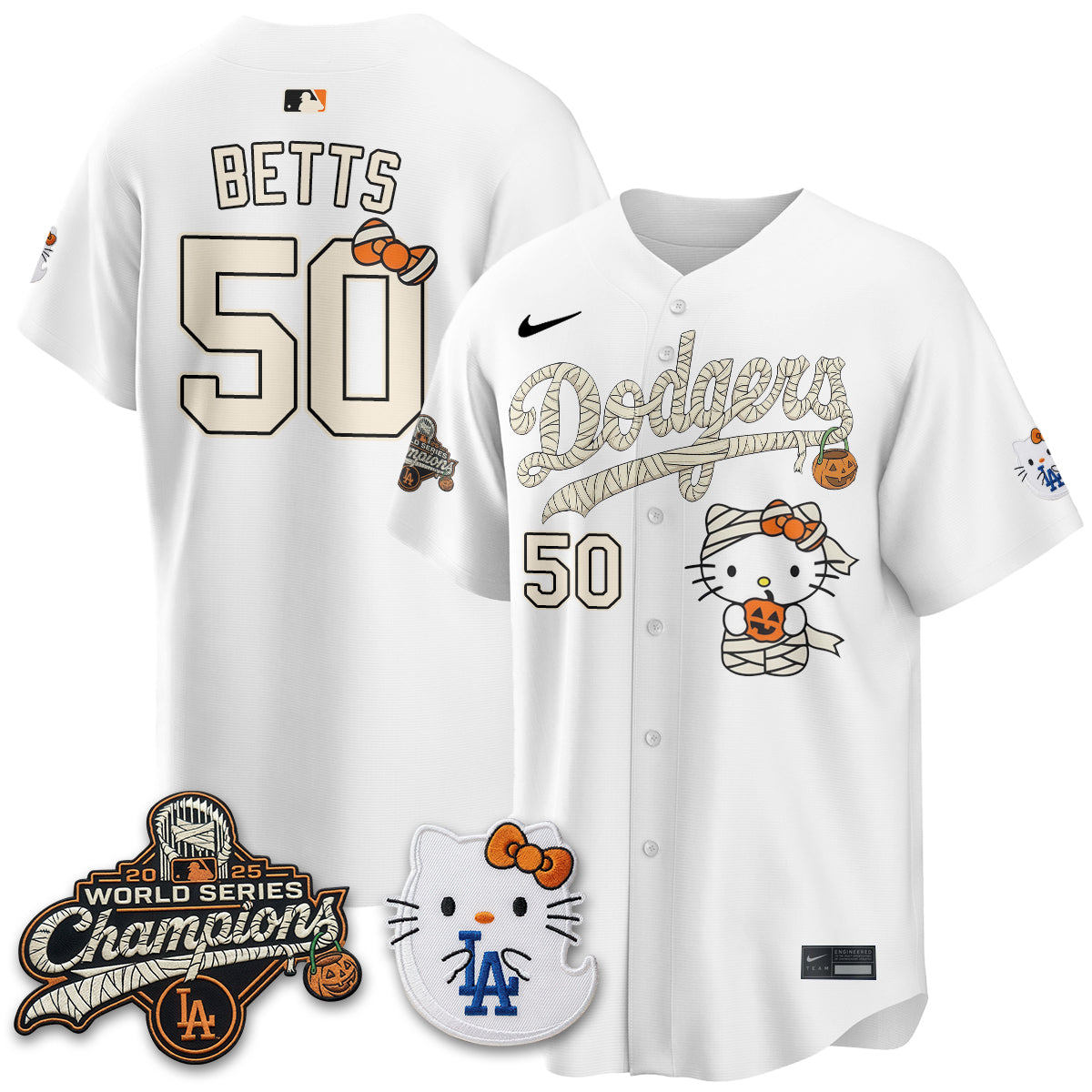 Los Angeles Dodgers Halloween 2026 Vapor Jersey V2- Stitched-Cuztomshoes