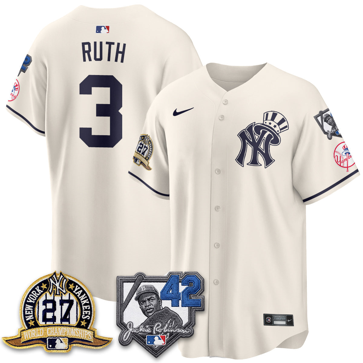 New York Yankees 2026 Jackie Robinson Day Vapor Limited Gold Edition Jersey - Stitched - V2