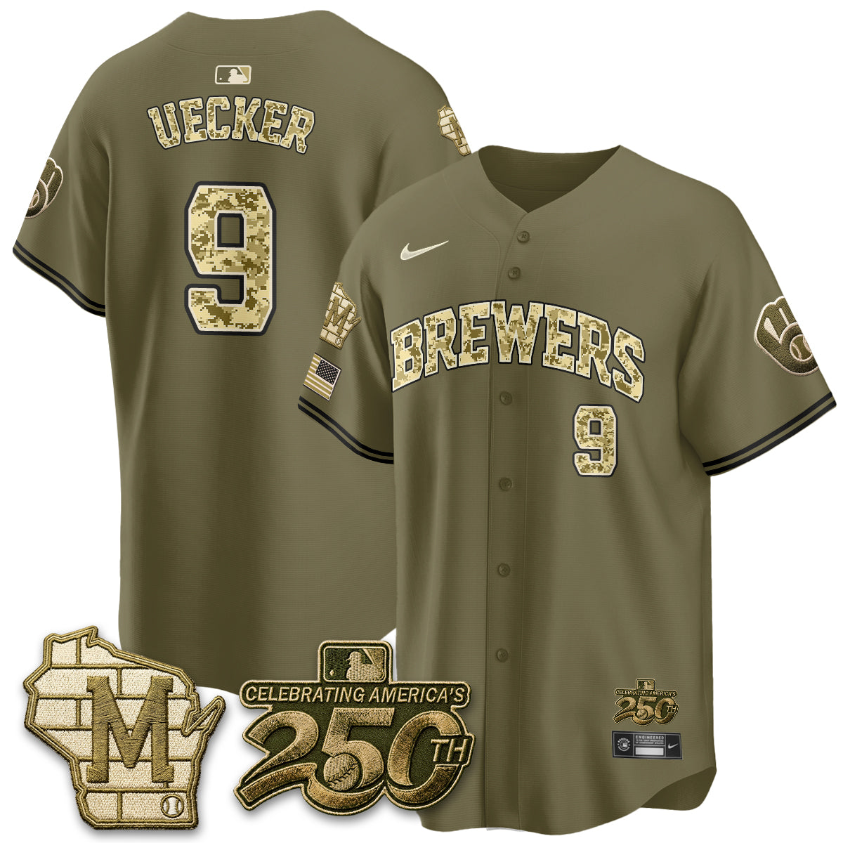 Milwaukee Brewers Salute to Service 2026 Vapor Limited Jersey - Stitched-Cuztomshoes