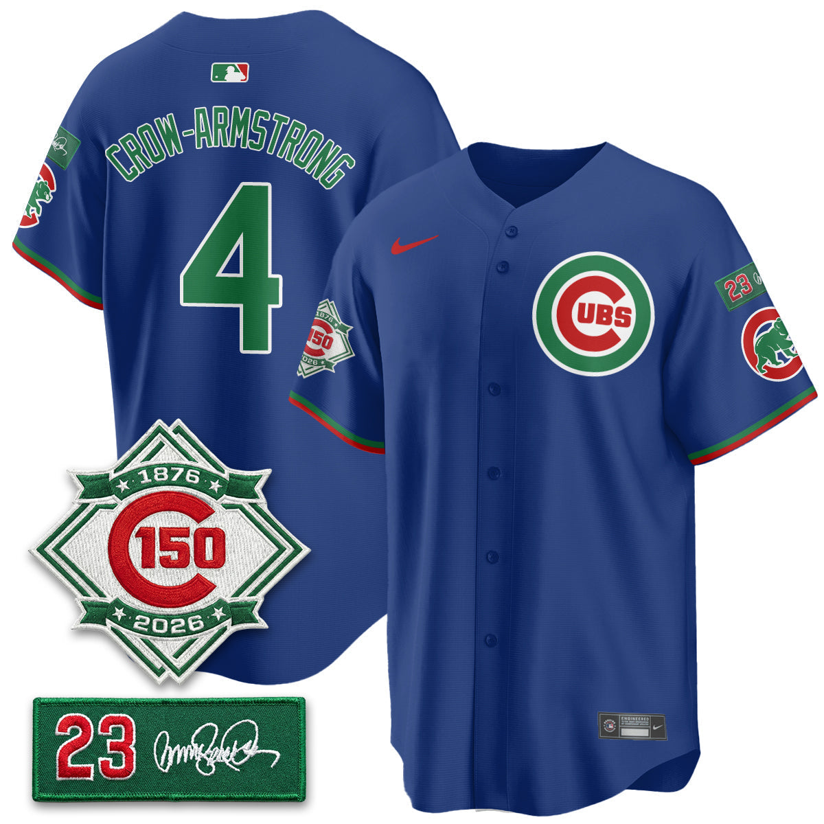 Chicago Cubs Limited Mexico Jersey - 150th Anniversary + Ryne Sandberg Tribute Patch Stitched