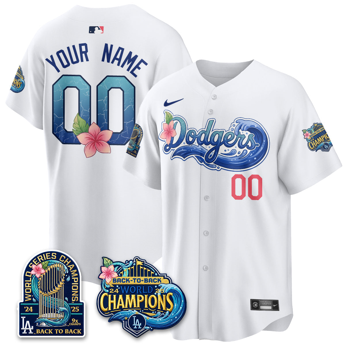 Los Angeles Dodgers Aloha Spirit Vapor Limited Custom Jersey - Stitched-Cuztomshoes