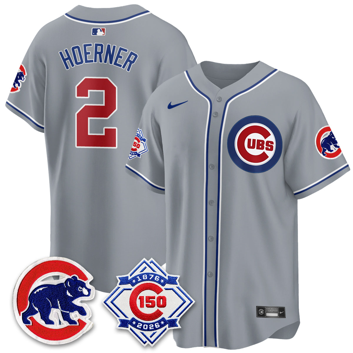 Chicago Cubs 150th Anniversary Black Out Style Vapor Premier Limited Jersey - Stitched