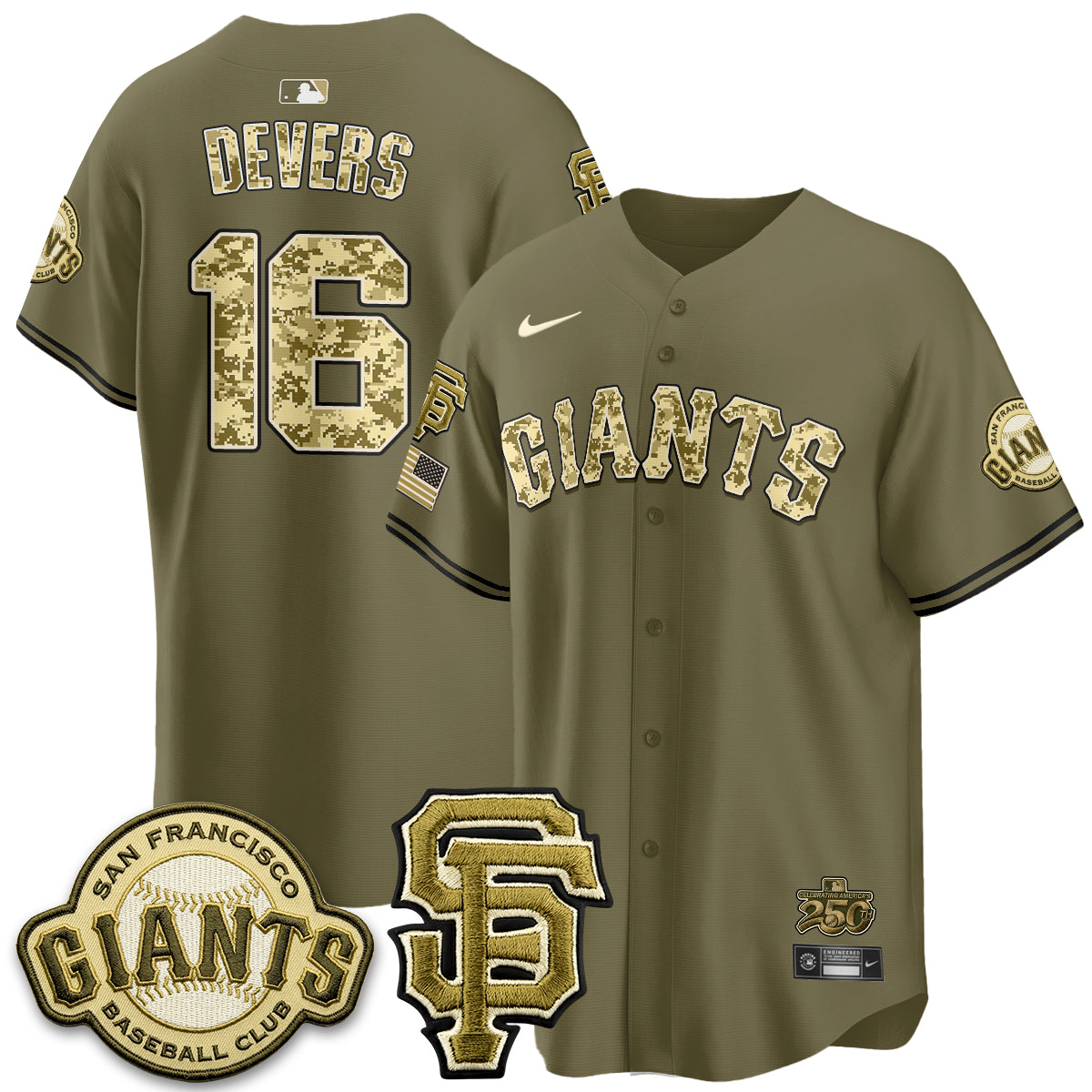 San Francisco Giants 2026 Armed Forces Day Jersey V2 - Stitched