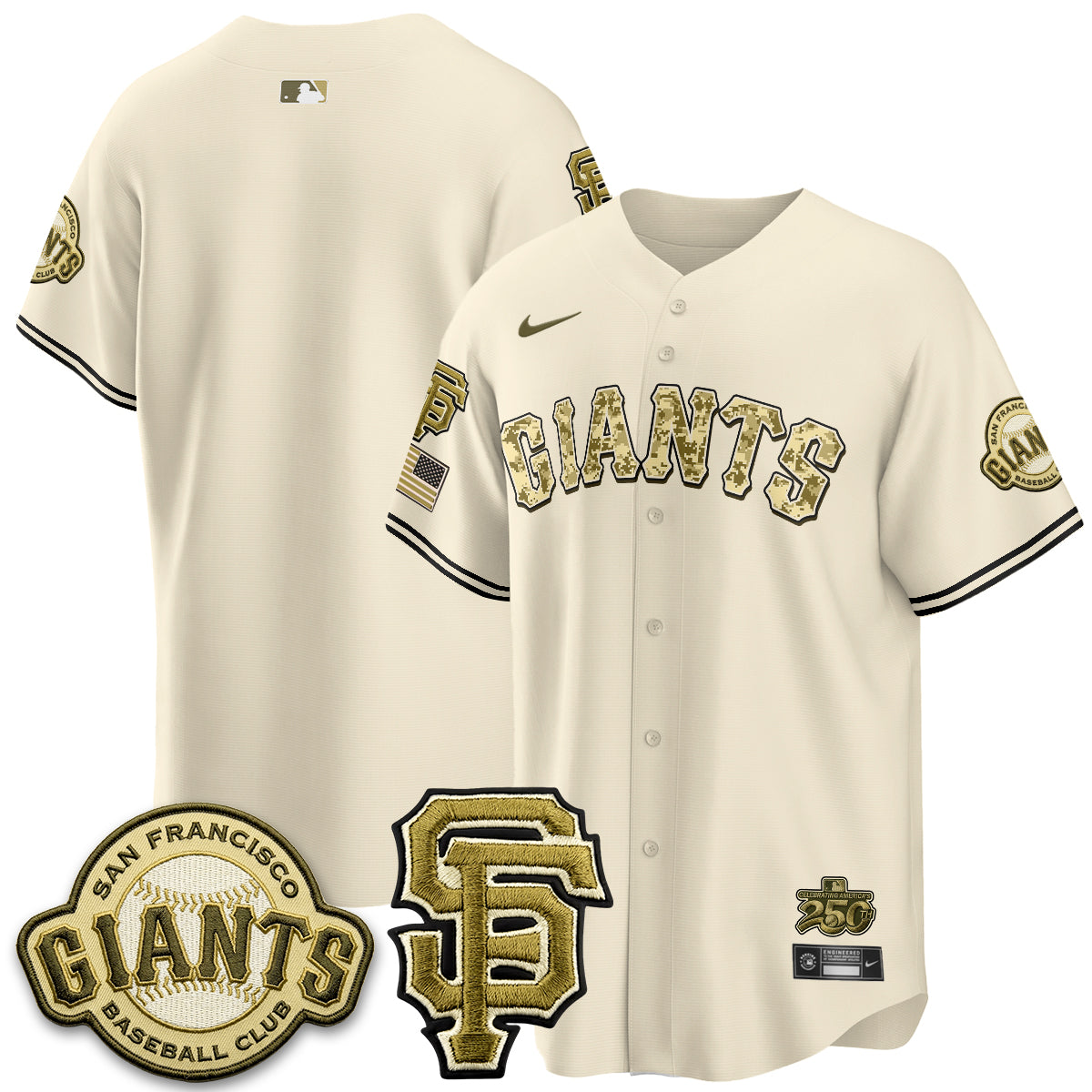 San Francisco Giants 2026 Armed Forces Day Jersey V2 - Stitched