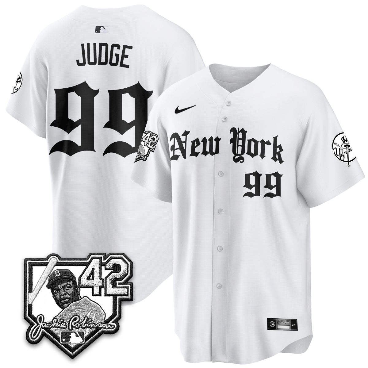 New York Yankees 2026 Jackie Robinson Day Gothic Vapor Limited Jersey - Stitched