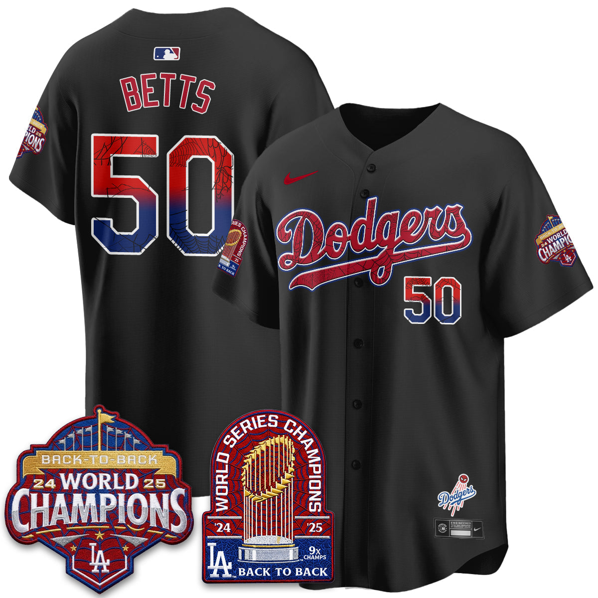 Los Angeles Dodgers x Web-Head 2026 Vapor Jersey - Stitched