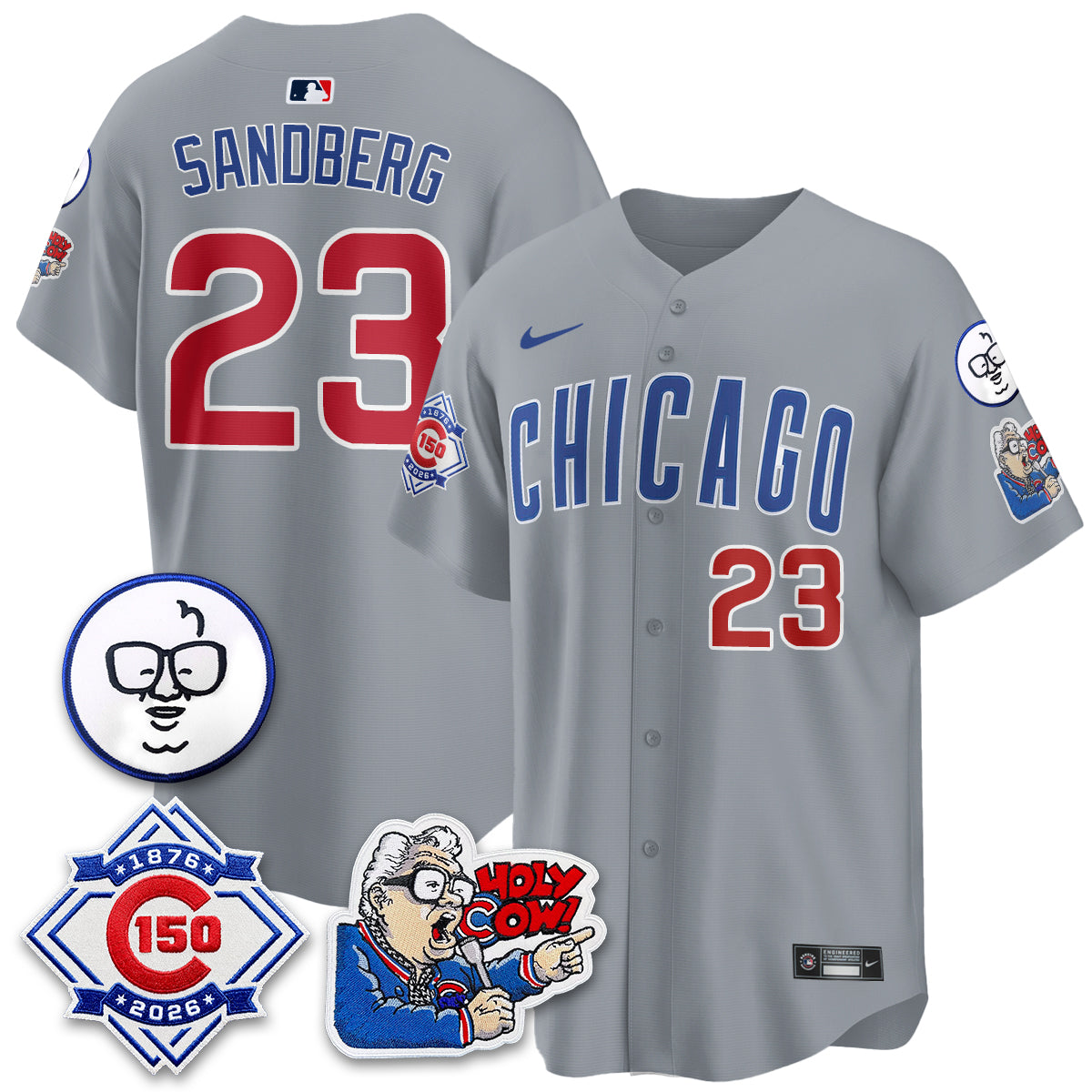 Chicago Cubs 150th Anniversary Harry Caray Holy Cow Vapor Premier Limited Jersey - Stitched V2-Cuztomshoes