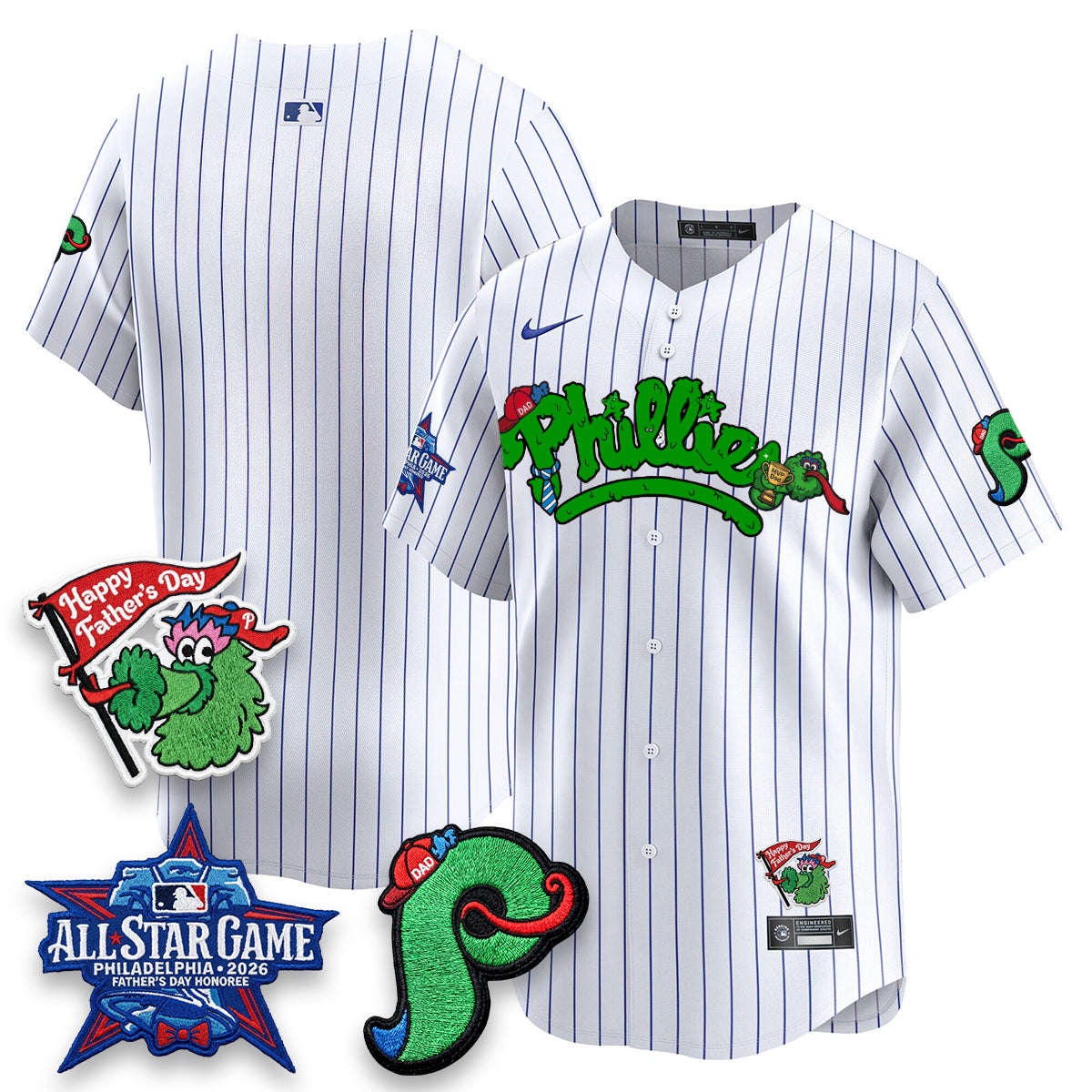 Philadelphia Phillies Happy Father's Day Vapor Jersey - Stitched