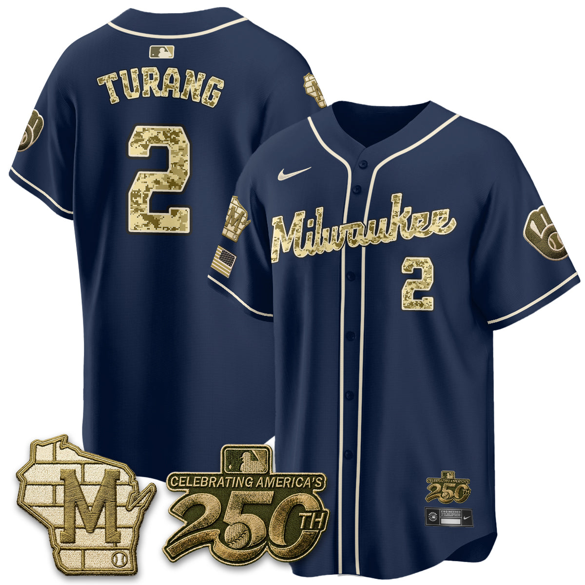 Milwaukee Brewers Salute to Service 2026 Vapor Limited Jersey - Stitched-Cuztomshoes
