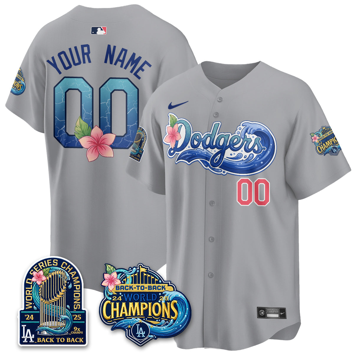 Los Angeles Dodgers Aloha Spirit Vapor Limited Custom Jersey - Stitched-Cuztomshoes