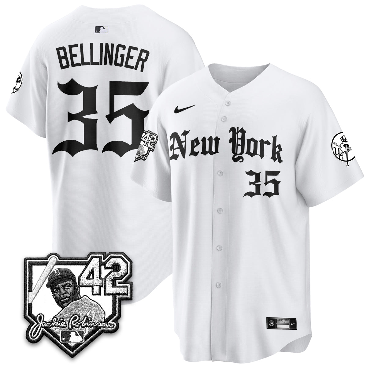 New York Yankees 2026 Jackie Robinson Day Gothic Vapor Limited Jersey - Stitched
