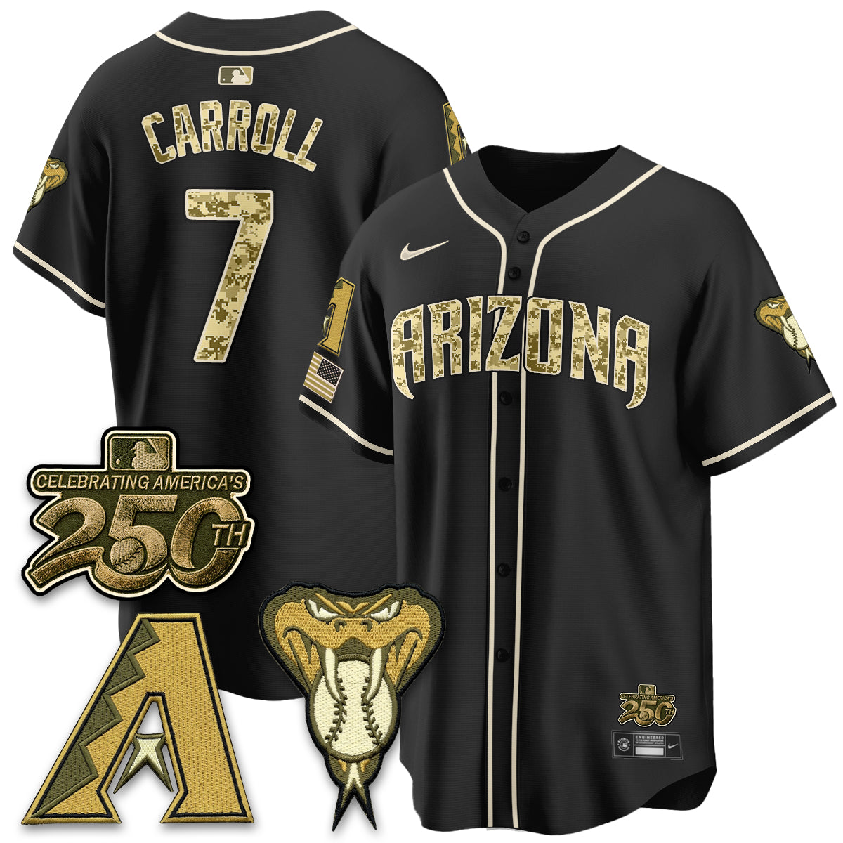 Arizona Diamonbacks Salute to Service 2026 Vapor Premier Limited Jersey - Stitched-Cuztomshoes