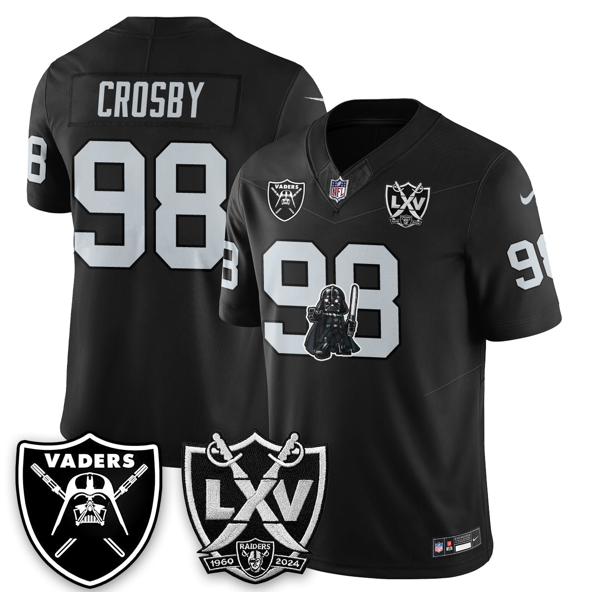 Las Vegas Raiders x Dark Lord Edition Vapor Jersey - Stitched