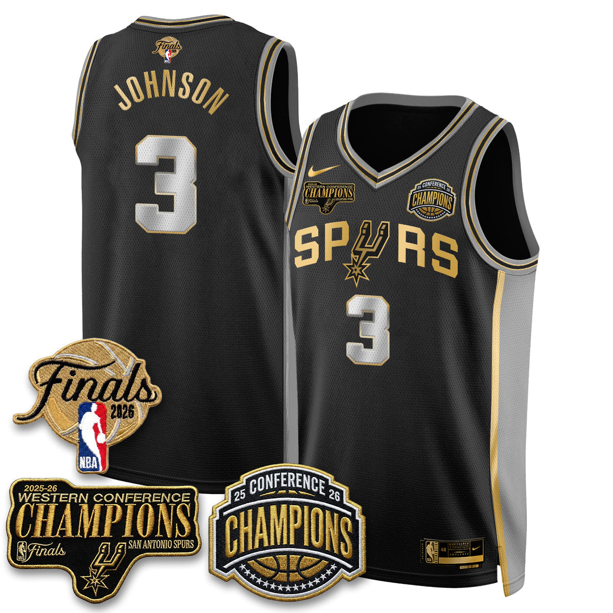 San Antonio Spurs 2026 Basketball  Western Conference Champions Vapor Special Edition Jersey - Stitched