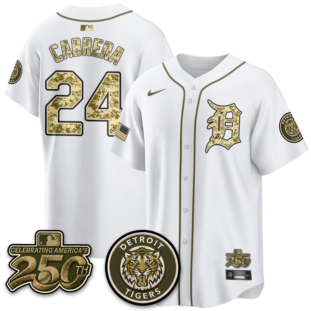 Detroit Tigers 2026 Armed Forces Day Jersey - Stitched