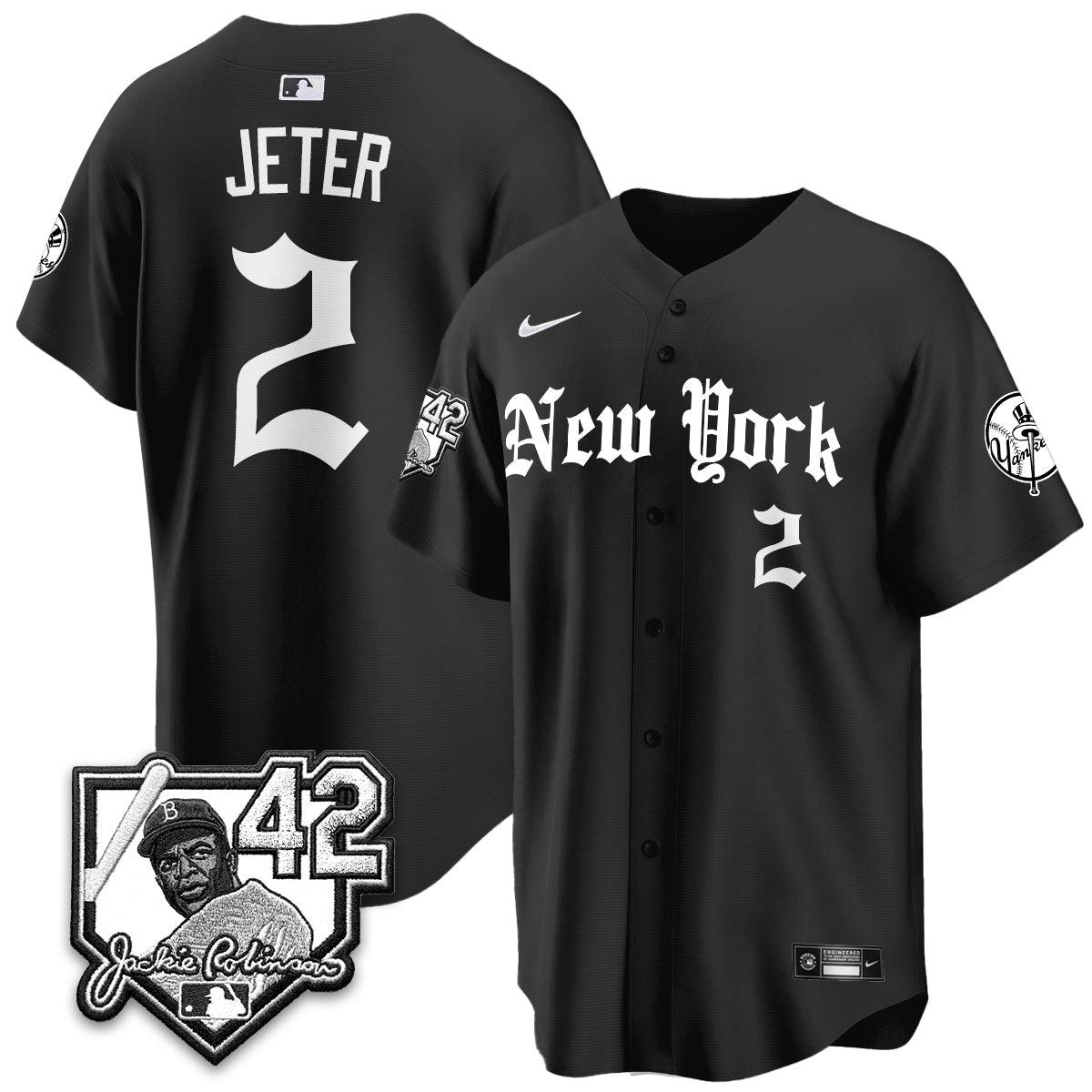 New York Yankees 2026 Jackie Robinson Day Gothic Vapor Limited Jersey - Stitched