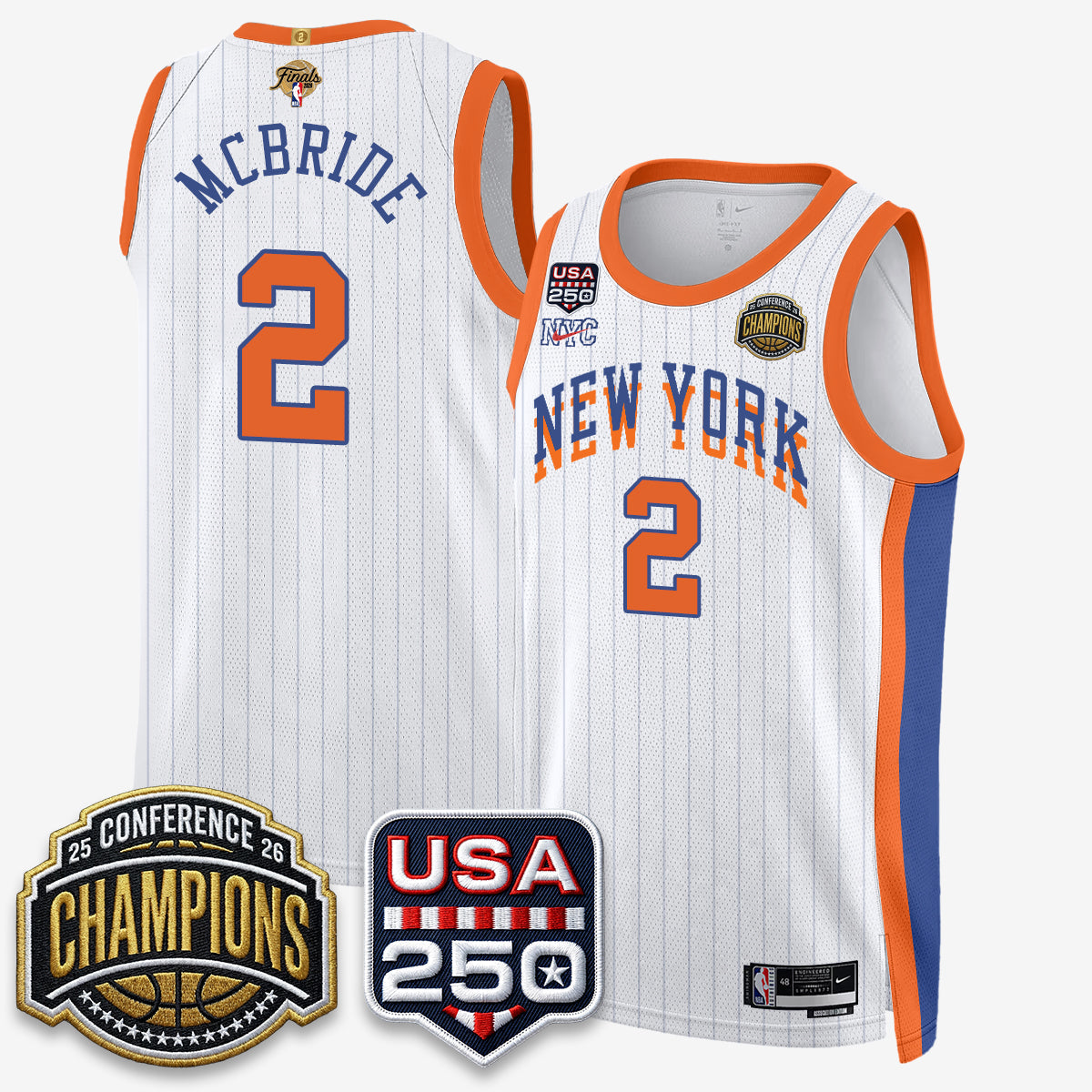 New York Knicks 2026 Basketball Eastern Conference Champions City Edition Jersey V2- Stitched-Cuztomshoes