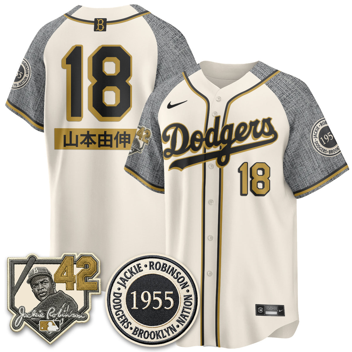 Los Angeles Dodgers 2026 New Era Jackie Robinson Vapor Limited Jersey - Stitched-Cuztomshoes