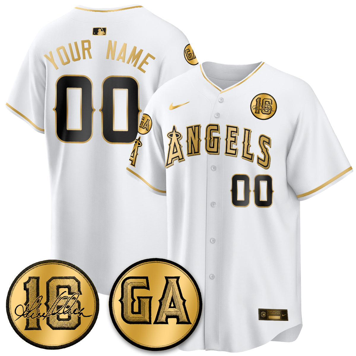 Los Angeles Angels Garret Anderson Tribute Patch Vapor Custom Jersey - Stitched V2-Cuztomshoes