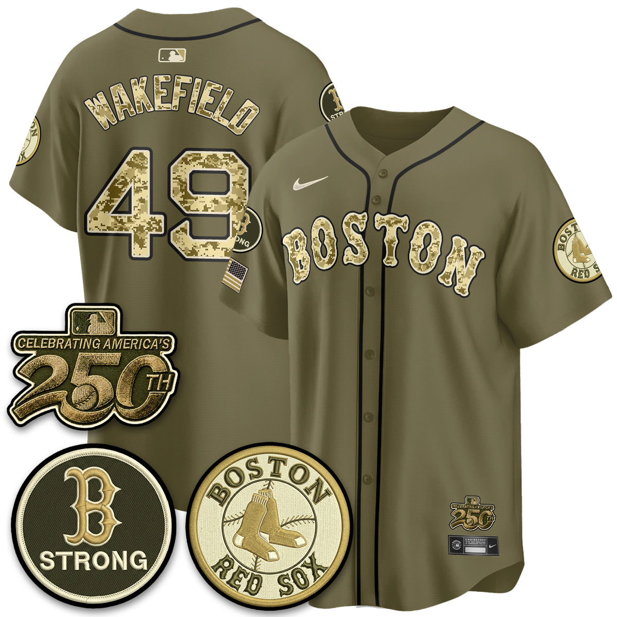 Boston Red Sox 2026 Armed Forces Day Jersey V2 - Stitched