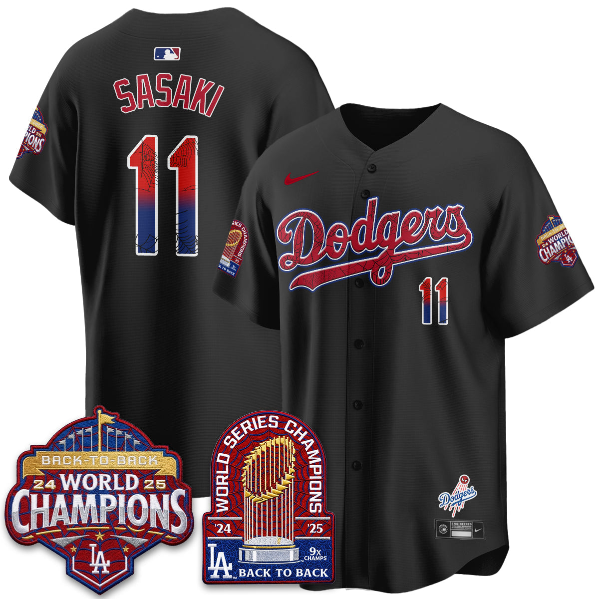 Los Angeles Dodgers x Web-Head 2026 Vapor Jersey - Stitched