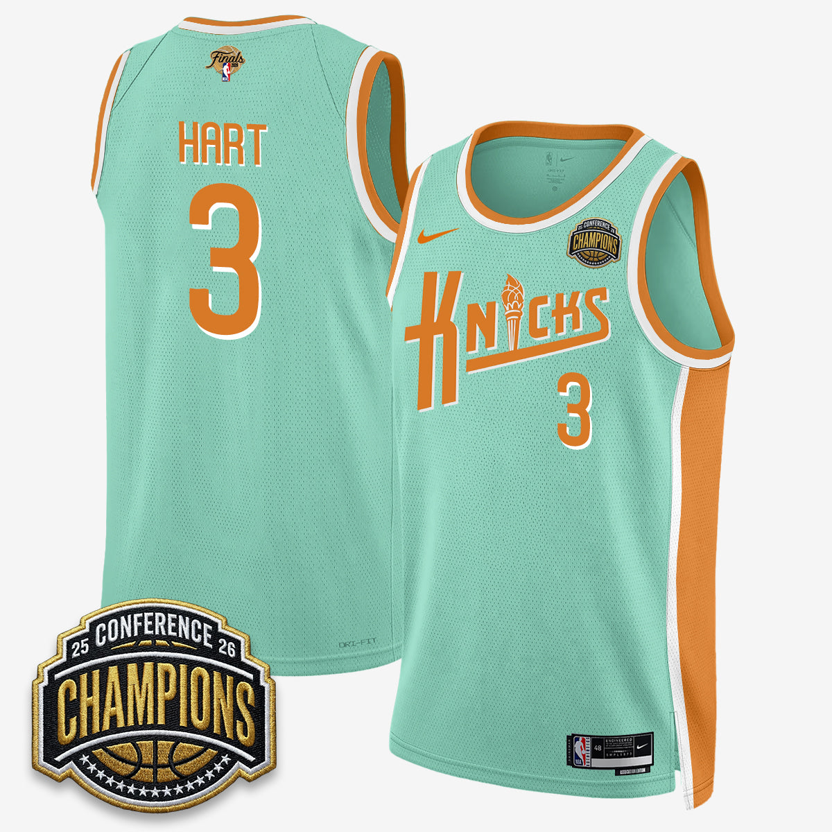 New York Knicks 2026 Eastern Conference Champions Special Edition Jersey V2- Stitched-Cuztomshoes