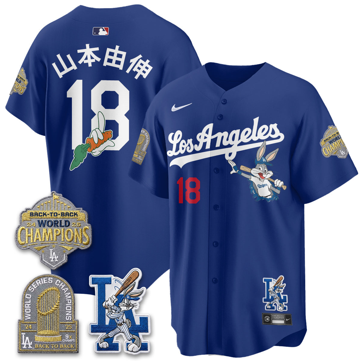 Los Angeles Dodgers Bunny Vapor Limited Jersey - Stitched-Cuztomshoes