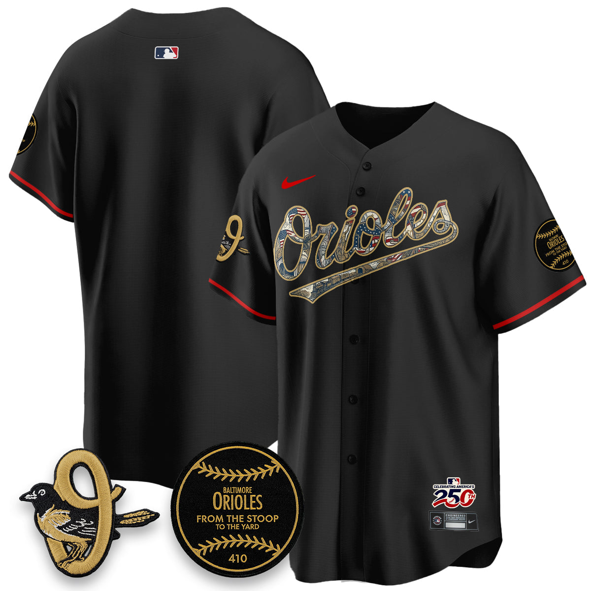 Baltimore Orioles 2026 Independence Day USA Vapor Limited Jersey - Stitched-Cuztomshoes