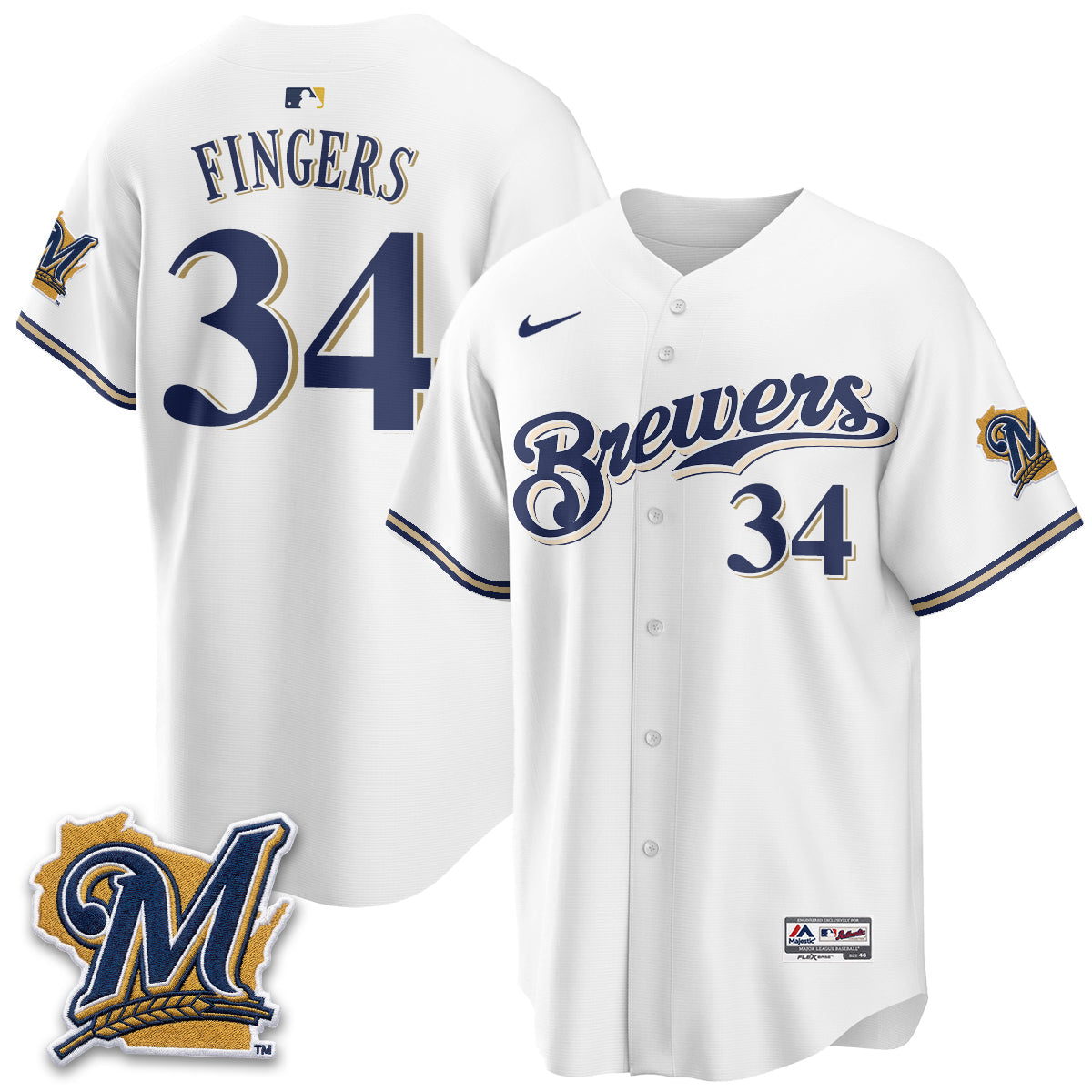 Milwaukee Brewers "Legacy Edition" Vapor Jersey - Stitched-Cuztomshoes