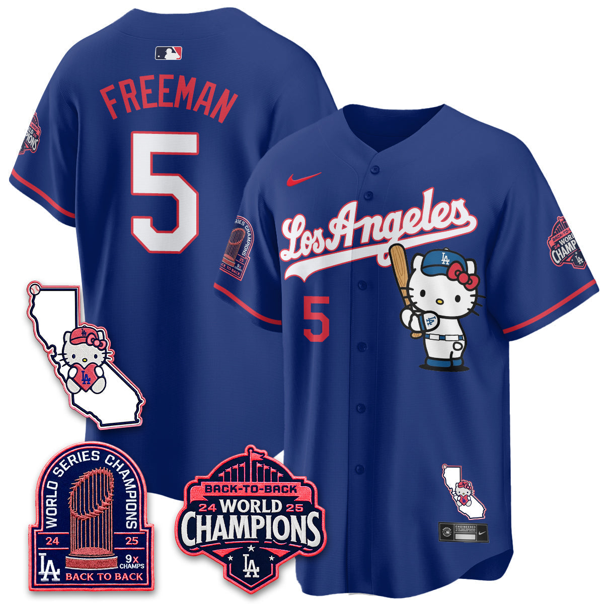 Los Angeles Dodgers x Meow KT 2026 Vapor Jersey - Stitched - V4-Cuztomshoes