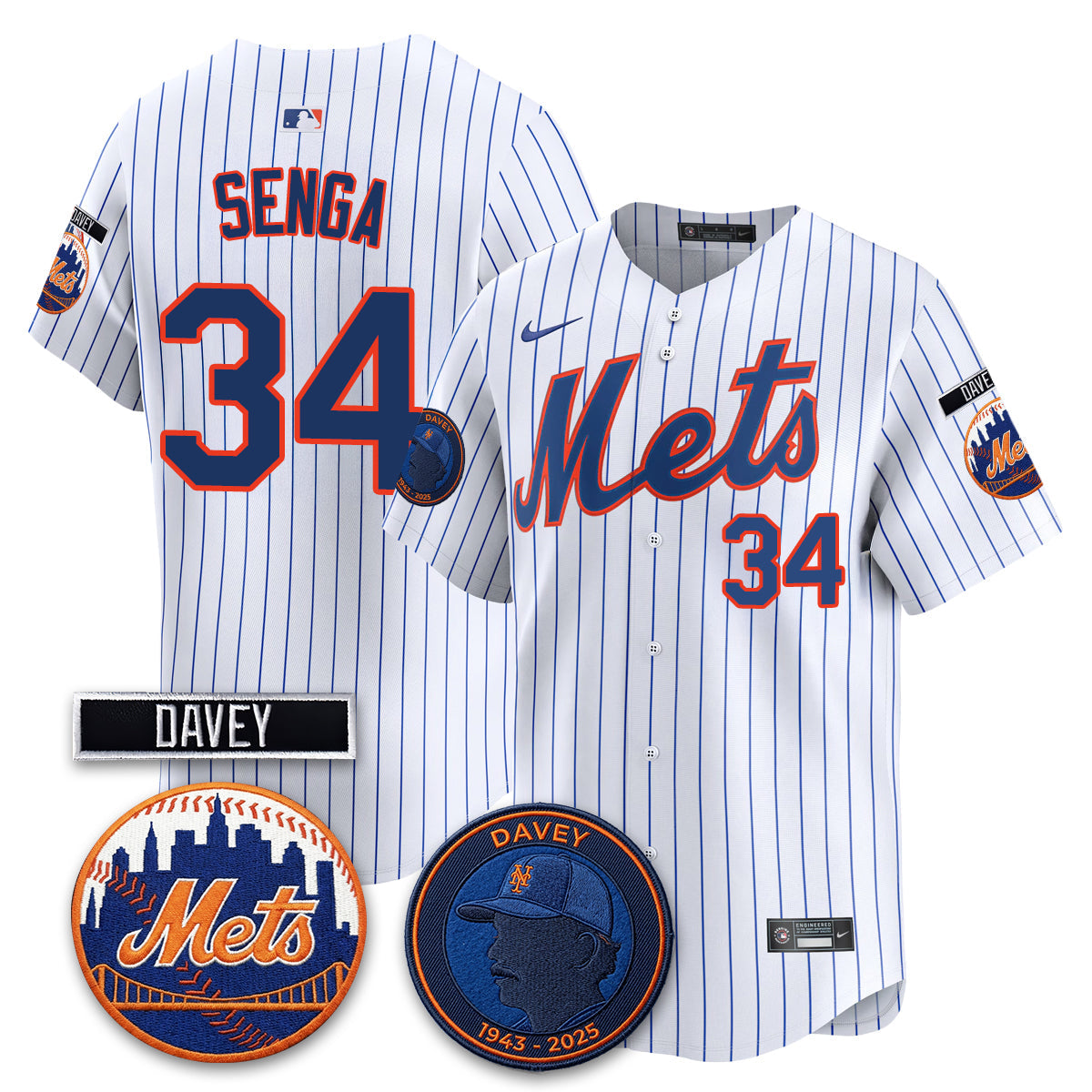 New York Mets 2026 Davey Johnson In Memoriam Vapor Limited Jersey - Stitched-Cuztomshoes