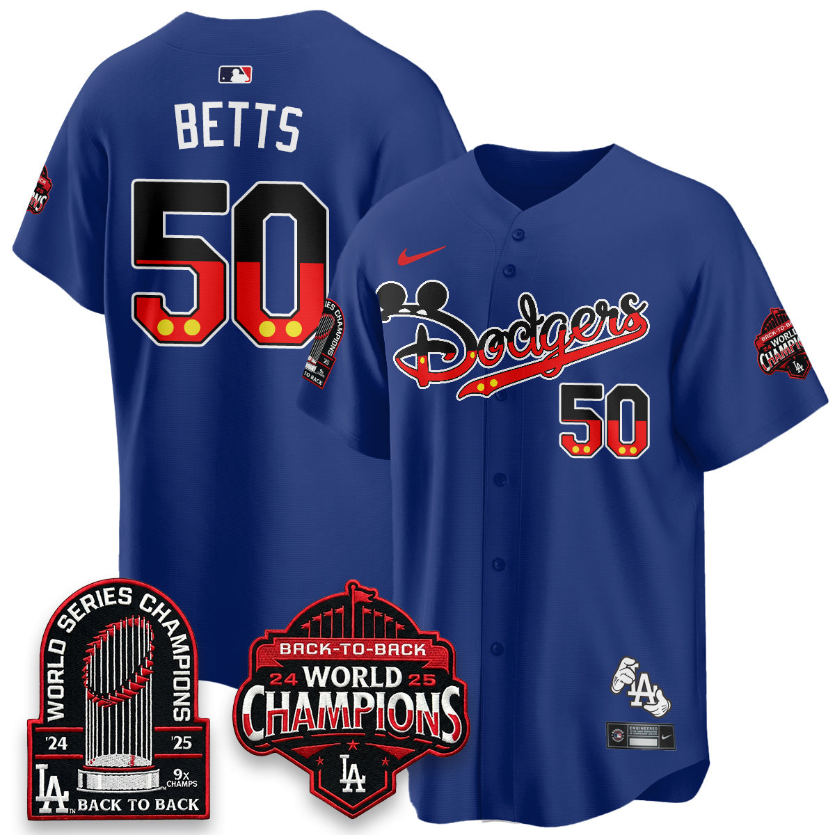 Los Angeles Dodgers x Mouse Vapor Limited Jersey- Stitched-Cuztomshoes