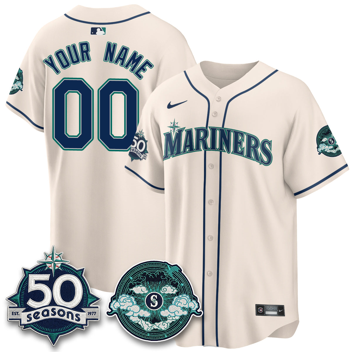 Seattle Mariners x FW Night Limited Custom Jersey - Stitched